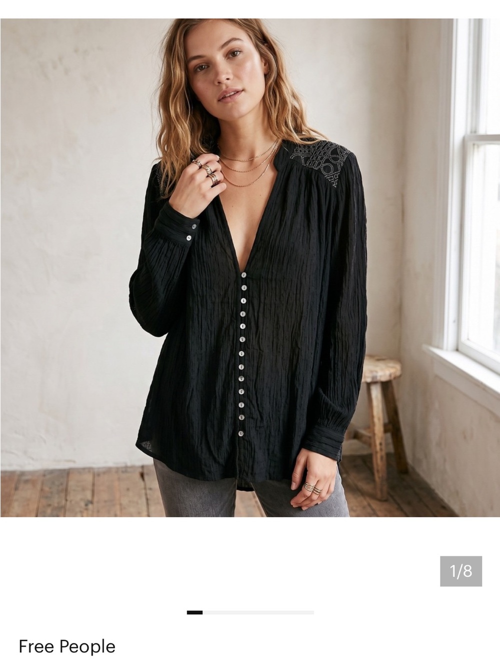 free people canyon rose top, size small